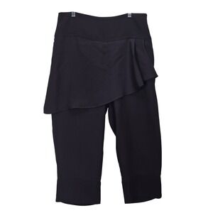 CULT Skirted Capri Cropped Pants‎ Womens Medium Structured Career Purple Brown